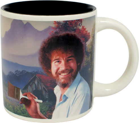 The Unemployed Philosophers Guild Bob Ross Heat Changing Mug - Add Coffee or Tea and a Happy Little Scene Appears - Comes in a Fun Gift Box...