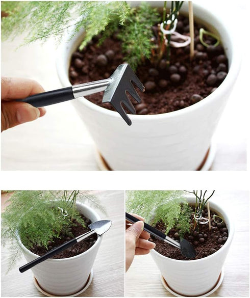 Succulent Plants Tools,Mini Garden Hand Transplanting Succulent Tools Miniature Planting,Set for Indoor Miniature Fairy Garden Plant Care (15pcs T...