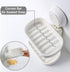 Double Layer Soap Dished Holder Suction Cup, Soap Bar Holder with Drainage Design for Soap Saver, Wall Mounted Soap Tray for Bathroom Shower, Reus...