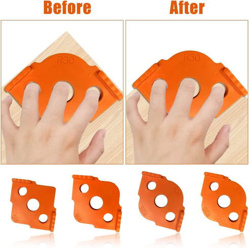 Radius Jig Router Templates, Radius Quick Jig High Hardness ABS+CNC Woodworking Corner Routing Templates Rounded Table Corners Router Bit Edge Tri...