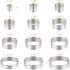 Round Cookie Press Set, 12 Graduated Circle Pastry Press, Heavy Duty Commercial Grade 18/8 304 Stainless Steel Cookie And Dough Press...