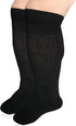 Extra Width Diabetic Socks for Lymphedema, Bariatric Non Binding Knee High Sock for Swollen Edema Cast Feet Mens and Womens Legs, Slouch Boot Sock...