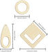 CHENRUI 60 Pieces DIY Unfinished Wood Earrings Blanks Wood Earring Parts for Macrame...