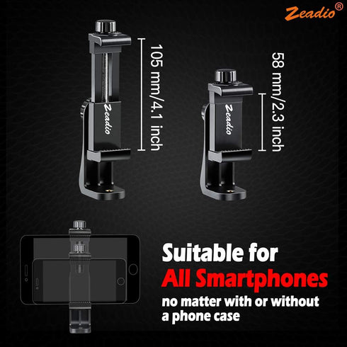 Zeadio Mini Smartphone Tripod Grip Stabilizer, Desktop Tabletop Stand Tripod with Phone Holder?Fits for All iPhone and Android Smartphones...