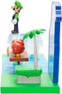 Super Mario Sparkling Waters Action Figures Playset Includes 2.5 Inch Luigi & Red Huckit Crab with Interactive Pieces...