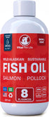 Fish Oil for Dogs - Healthy Skin & Coat, Salmon, Pollock, All Natural Supplement for Pets, Itching Scratching Allergy & Inflammation Defense, Omeg...