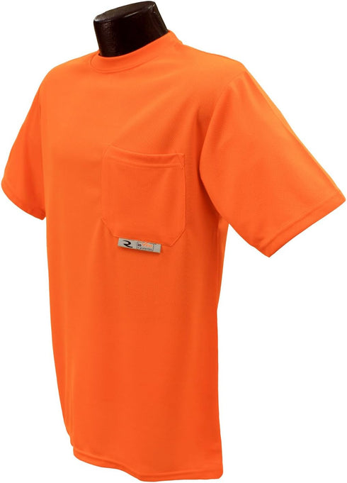 Radians ST11-N Non-Rated Short Sleeve Safety T-Shirt with Moisture Wicking Mesh, Medium, Orange...