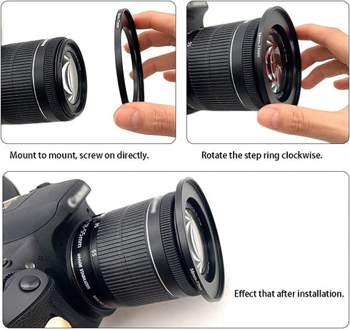 95 to 86mm Metal Step Rings/ 95mm to 86mm Step Down Ring Filter Ring Adapter for 95mm Camera Lens & 86mm UV CPL ND Filters Hoods Caps LingoFoto FS...