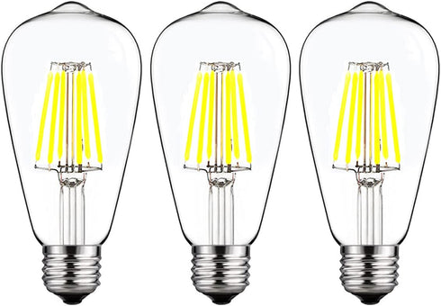 12V Edison Bulb 6W E26 12V LED Bulb Daylight 6000K 60W Equivalent, AC/DC 12V 24V 36V Low Voltage LED Light Bulb for RV Camper Marine, Off Grid Cab...