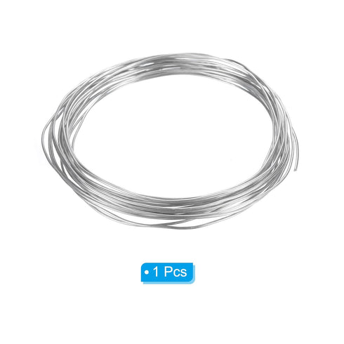 PATIKIL 1mm Bonsai Training Wire, 1 Roll Floral Wire Stems Anodized Aluminum Tree Wire 16.4 Feet Total for Gardening Branch Fixing, White...