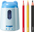 ZMOL Electric Pencil Roller Battery Powered Cute Bear Head Quick Sharpener Portable Pencil Roller Battery Powered USB (Plug Not Included) Blue...