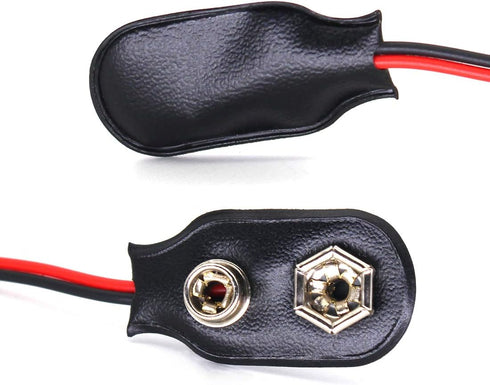 OLIREXD Two Layers 4 X 1.5V (6V) AA Battery Holder Case with 9V I Type Standard Snap Clip Connector Plastic Housing Batteries Cover Leads Wire (3 ...