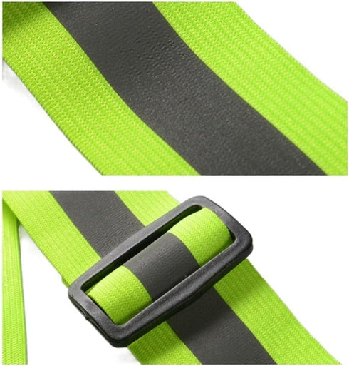 2 Packs Reflective Vest, 360° High Visibility Reflective Strap Safety Vests,Adjustable Elastic Safety Vest Outdoor Gear Reflective Sport Gear for ...