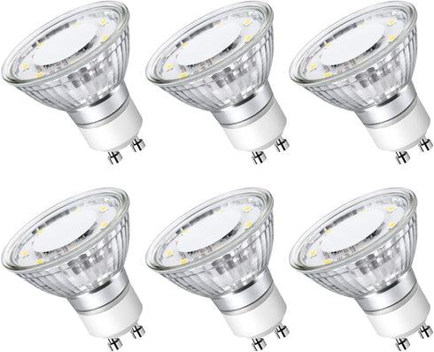 LE GU10 LED Light Bulbs Non-Dimmable, 5000K Daylight White GU10 Bulb Replacement for Recessed Track Lighting, 4W LED Bulbs with 100°Flood Beam for...