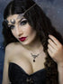 Doubnine Crescent Moon Boho Head Chain Pendant Gothic Forehead Headpiece Headband Retro Hair Accessories Wedding Head Dress for Women Bride Women ...
