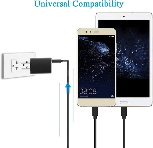 Toniwa Micro-USB 15W Fast Charger for Samsung Galaxy Tab E, S2/ S; Tab A 10.1"(2016)/ 8.0"/ 7.0"/9.7"; Tab 4/3, Tab A Kid Edition(2019); SM-T280/3...
