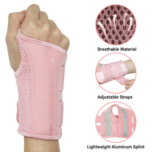 HYCOPROT Wrist Brace Night Wrist Sleep Support Splint Compression Sleeve Adjustable Straps for Wrist Pain Relief, Carpal Tunnel, Arthritis, Tendon...