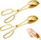 2 Pieces Buffet Salad Tongs for Kitchen Serving and Cooking, Stainless Steel Food Scissor Tongs, Catering Utensil for Bread Cake Bake Steak Barbec...