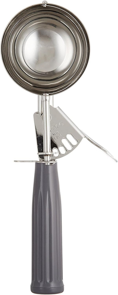 Winco ICD Stainless Steel Ice Cream Disher with Spring Release, Size 8, 4 oz Capacity, Gray...