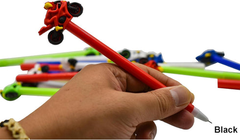 Maydahui 28PCS Cool Car Pens Fun Motorcycle Racing Rollerball Gel Pen Novelty Pen Cute Pen Interesting Pen Black Ink for Boys School Office Statio...