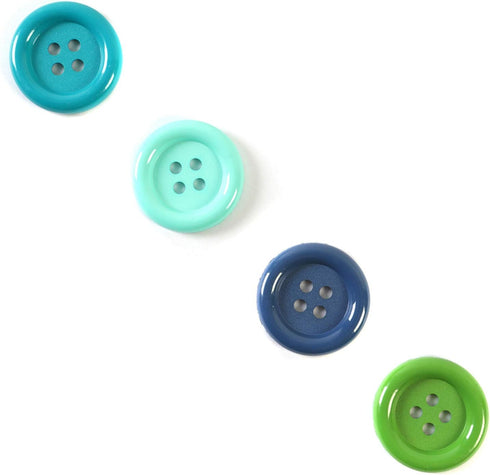 Blumenthal Lansing, 40pc, Green and Blue Favorite Findings Assorted Craft and Sewing Buttons, 40 Piece...