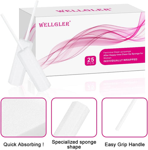 Absorbing Sponge for Women- Sterile Postpartum Sponge for Feminine Care and Hygiene 25Counts...