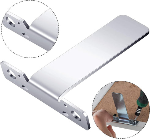 4 Pieces Picture Frame Stand Easel Back Stand Set Iron Picture Easel Stands Back Photo Easels with 20 Pieces Screws and Screwdriver for Photos Pic...