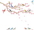 DECOWALL DWL-2009 Garden Birds and Cherry Blossom Wall Stickers Wall Decals Peel and Stick Removable Wall Stickers for Kids Nursery Bedroom Living...