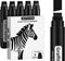 Black Poster Markers Jumbo: 5 Pcs 15mm Wide Tip Thick Acrylic Paint Pen Large Permanent Calligraphy Graffiti Markers for Rock Painting, Stone, Pos...