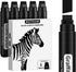 Black Poster Markers Jumbo: 5 Pcs 15mm Wide Tip Thick Acrylic Paint Pen Large Permanent Calligraphy Graffiti Markers for Rock Painting, Stone, Pos...