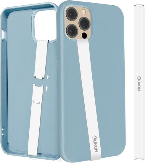 UKON Silicone Phone Grip,2 PCS Phone Strap Reusable Finger Holder with Three Short Silicone Strips DIY Combination to Fit 4.5"-7.5" Phone Case for...