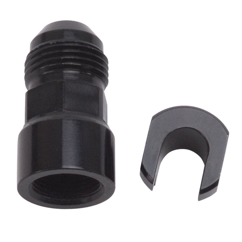 Edelbrock 644133 EFI Adapter Fitting -8 An Male To 3/8" Sae Quick DiSConnect Female SCrew Type Blk Anodized Finish...