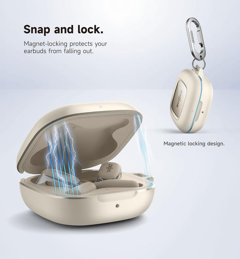SURITCH for SHOKZ OpenFit Case Cover, Shockproof Magnetic Cases for SHOKZ OpenFit Open-Ear Earbuds True Wireless Bluetooth Headphones, Protective ...