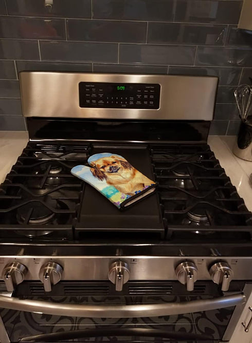Caroline's Treasures 7078OVMT Tibetan Spaniel Oven Mitt Heat Resistant Thick Oven Mitt for Hot Pans and Oven, Kitchen Mitt Protect Hands, Cooking ...