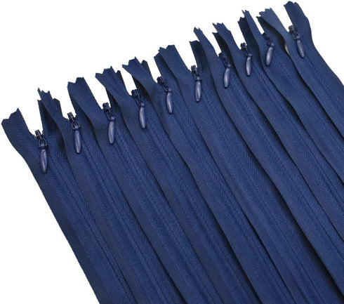 40Pcs 20 Inch Nylon Invisible Zippers Sewing for Tailor Sewing Crafts, Dresses, Skirts, Pillows DIY Crafter's Special (Navy)...