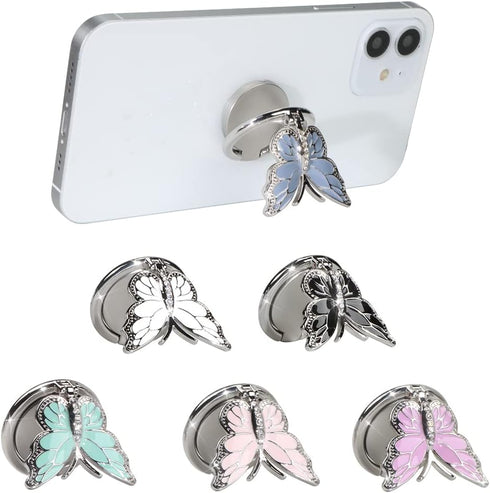 LSL Cute Butterfly Cell Phone Ring Holder 360°Rotation Metal Finger Stand Kickstand Universal Compatible with iPhone Samsung Galaxy LG Google Pixe...