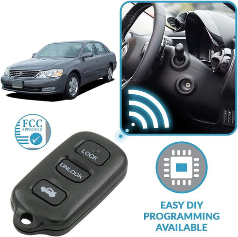 Keyless2Go Replacement for New Keyless Entry Remote Car Key Fob Avalon FCC HYQ12BBX HYQ12BAN HYQ1512Y...