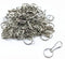 Yueton 50pcs Mini Nickel Plated Steel Lanyard Hook Split Key Ring, Hobby ID Card Key Chain Parts Key Chain Holder Connector...