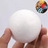 hesmartly 60 Pack Craft Foam Balls,White Polystyrene Smooth Round Balls, 6 Sizes Foam Balls and 2 Pieces Painting Brushes for DIY Projects Arts an...