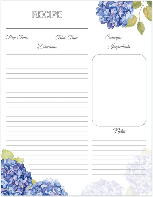 Lubudingjoy Premium Recipe Paper for 8.5" x 11" Recipe Binders, Brilliant Design Letter-Size Recipe Card Sheets 30 Count, Full Size Recipe Refill ...