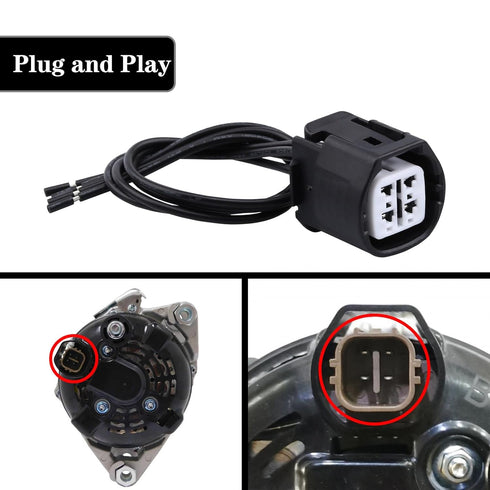 Alternator Pigtail Harness Plug Connector Fit for Hyundai Santa Fe V6 2010-2018...