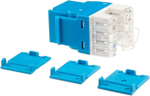 C2G 03796 Cat5e RJ45 Unshielded Keystone Jack, Blue...