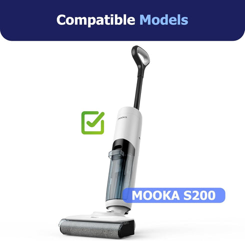 Genuine Replacement Parts for MOOKA S200 Wet Dry Vacuum Mops(1PACK Brush Roller + 1PACK Vacuum Filter)...