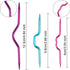 9 Pieces Cable Stitch Holders, Mixed Color Aluminum Cable Needles Stitch Holders, Safety Pin Brooch Weaving Needle Sweater Knitting Tool, Bent Tap...