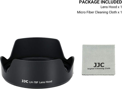 JJC EW-78F Lens Hood Reversible Lens Shade Cover for Canon RF 24-240mm F4-6.3 is USM Lens on EOS R6 R5 Mark II R8 R3 R1 RP R Camera Replace EW-78F...