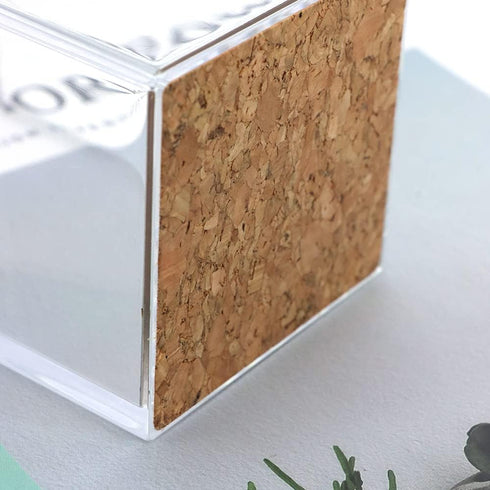 Clear Acrylic Body Bright Yellow Gold Tone Sticky Memo Pad Holder N Pen Holder Set for Office School Home Desk Organizer Supplies...