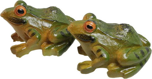 2pcs Resin Simulation Frog Statue Animal Sculpture 6.5x5.5x3.8cm for Home Garden Backyard Outdoor Decoration...