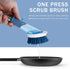 NileHome Soap Dispensing Dish Brush Set, Dish Scrubber with 4 Replaceable Heads Dish Brush with Handle for Pot Pan Sink Cleaning...