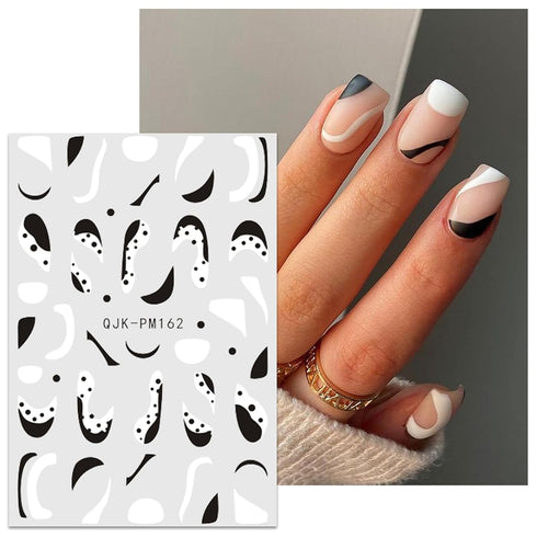 JMEOWIO 12 Sheets Flower Daisy Nail Art Stickers Decals Self-Adhesive Pegatinas Uñas Spring Summer Floral Nail Supplies Nail Art Design Decoration...