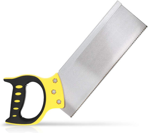 Navaris Tenon Hand Saw - 12 Inch Fine Tooth Back Saw for Precision Woodwork and Carpentry - Backsaw Handsaw with Steel Blade and Soft Grip Handle...